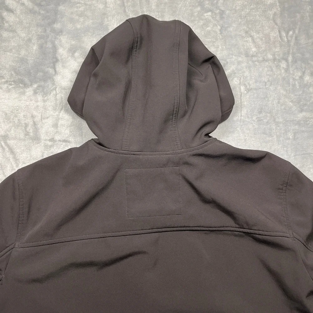 Levi Strauss & Co‎ Softshell Jacket Mens Black Hooded Fleece Lined Full Zip XL
